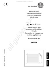 Ifm Electronic ecomot100 Starter-Set R 360 EC2051 Benutzer- Und Installationsanleitung