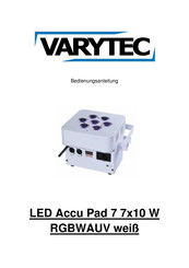 Varytec LED Accu Pad 7 7x10W RGBAWUV Bedienungsanleitung
