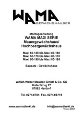 WAMA Maxi 80-150 Montageanleitung