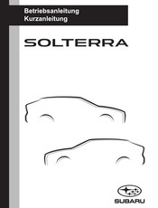 Subaru SOLTERRA 2022 Bedienungsanleitung Und Kurzanleitung