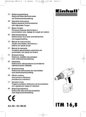 EINHELL ITM 16,8 Bedienungsanleitung