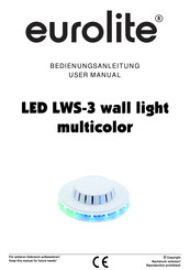 EuroLite LED LWS-3 wall light multicolor Bedienungsanleitung