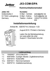 Jetter JX3-COM-EIPA Installationsanleitung