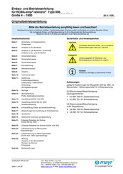 Mayr ROBA-stop-silenzio 896-Serie Einbau- Und Betriebsanleitung