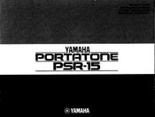 Yamaha PORTATONE PSR-15 Bedienungsanleitung