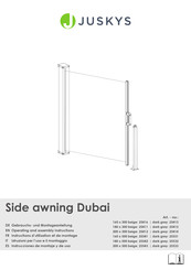 Juskys Side awning Dubai 25415 Gebrauchs- Und Montageanleitung