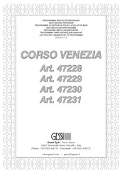 Gessi CORSO VENEZIA 47230 Montageanleitung