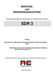 Austria Email SDR 3 Montage- Und Bedienungsanleitung