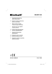 EINHELL BG-EM 1030 Originalbetriebsanleitung