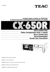 Teac CX-650R Bedienungsanleitung
