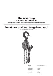 Rotek LH-B-00250-1.5 Benutzer- Und Wartungshandbuch