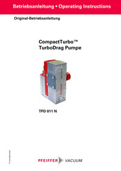 Pfeiffer Vacuum CompactTurbo TurboDrag TPD 011 N Bedienungsanleitung