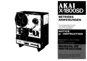 Akai X-T800SD Betriebsanweisungen