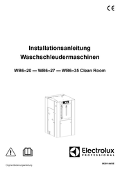 Electrolux Professional WB6-20 Clean Room Installationsanleitung