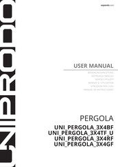 UNIPRODO UNI PERGOLA 3X4GF Bedienungsanleitung