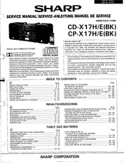 Sharp CD-X17HBK Serviceanleitung