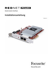 Focusrite RedNet PCIeNX Installationsanleitung
