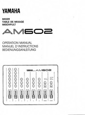 Yamaha AM602 Bedienungsanleitung