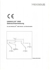 Heraeus HANAULUX 2000 Serie Gebrauchsanweisung