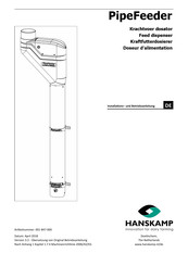 Hanskamp PipeFeeder Installation Und Betriebsanleitung
