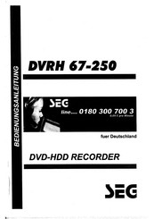 Seg DVRH 67-250 Bedienungsanleitung