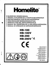 Homelite HB390V Bedienungsanleitung