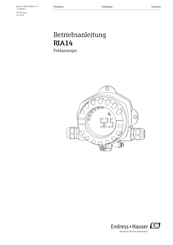 Endress+Hauser RIA14 Betriebsanleitung