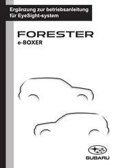 Subaru FORESTER e-BOXER 2022 Ergänzung Zu Betriebsanleitung