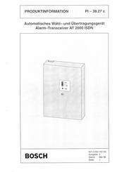 Bosch AT 2000 ISDN Produktinformation