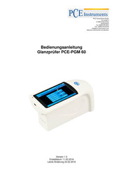 PCE Instruments PGM 60 Bedienungsanleitung