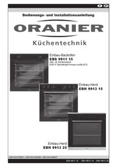Oranier EBS 9911 15 Montage- Und Bedienungsanleitung