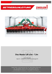 Ziegler Disc Master LM 5m Bedienungsanleitung