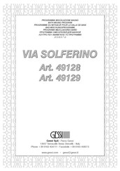 Gessi VIA SOLFERINO 49129 Bedienungsanleitung