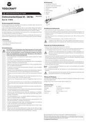 Toolcraft 1179078 Bedienungsanleitung