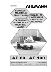 Ahlmann AF 80 Betriebs-Anleitung