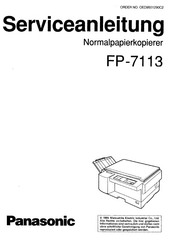 Panasonic FP-7113 Serviceanleitung