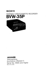 Sony BVW-35P Bedienungsanleitung