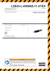 Atlas Copco LZB33-L-AR0005-11 ATEX Sicherheitshinweise