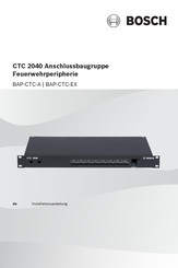 Bosch CTC 2040 Installationsanleitung