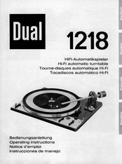 Dual 1218 Bedienungsanleitung