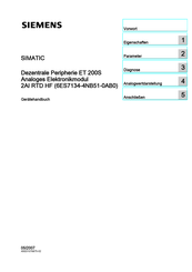 Siemens Simatic ET200S Gerätehandbuch