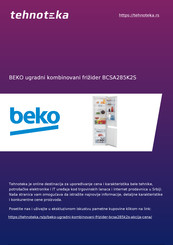 Beko BCSA285K2S Hinweise Zur Installation Und Zum Aufstellungsort