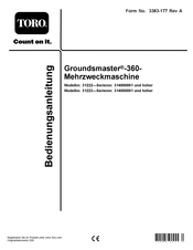 Toro Groundsmaster-360 series Bedienungsanleitung