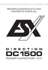 ESX DIRECTION DC1500 Bedienungsanleitung