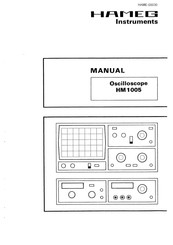 Hameg Instruments HM1005 Bedienungsanleitung