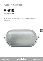 Sentiotec A-910 Montage- Und Gebrauchsanweisungen