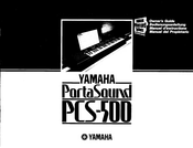 Yamaha PortaSound PCS-500 Bedienungsanleitung