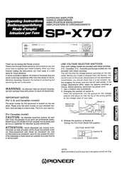 Pioneer SP-X707 Bedienungsanleitung