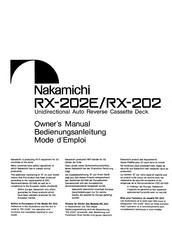 Nakamichi RX-202E Bedienungsanleitung