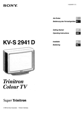 Sony Super Trinitron KV-S 2941 D Bedienungsanleitung